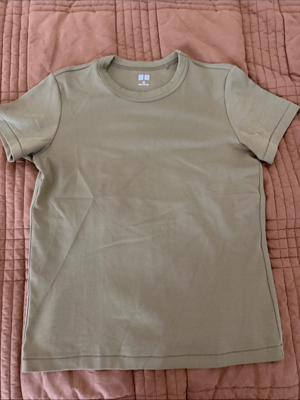 Uniqlo U Crew Neck Short Sleeve T-Shirt Medium Sage Green Cotton